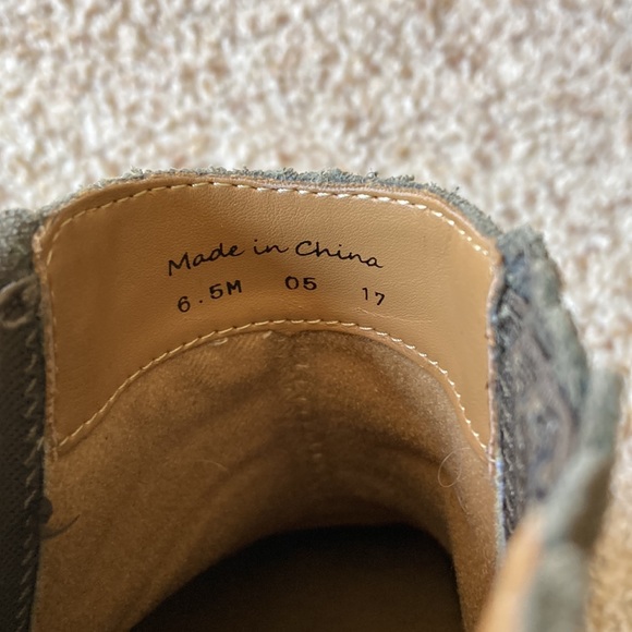 Jack Rogers Women’s Olive Green Suede Ankle Boots Booties 6.5 M - Picture 7 of 8